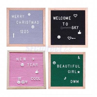 Felt Letter Board, 340 Changeable Letters with Canvas Bag Wall Hook & Wood Frame   142635850743